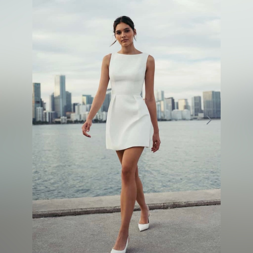 Jenny Yoo Jessica White Mini Dress 10